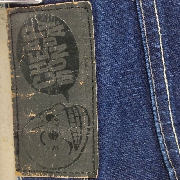 CHEAP Monday Dark Wash Five Pocket Mid Rise Straight Leg Denim Jeans - Picture 9 of 10